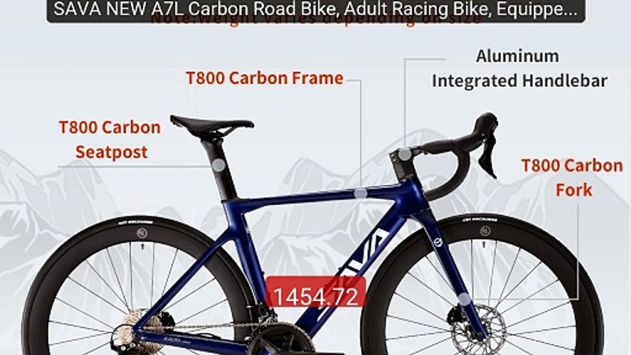 SAVA NEW A7L Carbon Road Bike, Adult Racing Bike, Equipped Wit... -- Best Buy 2026 | Great Quality!