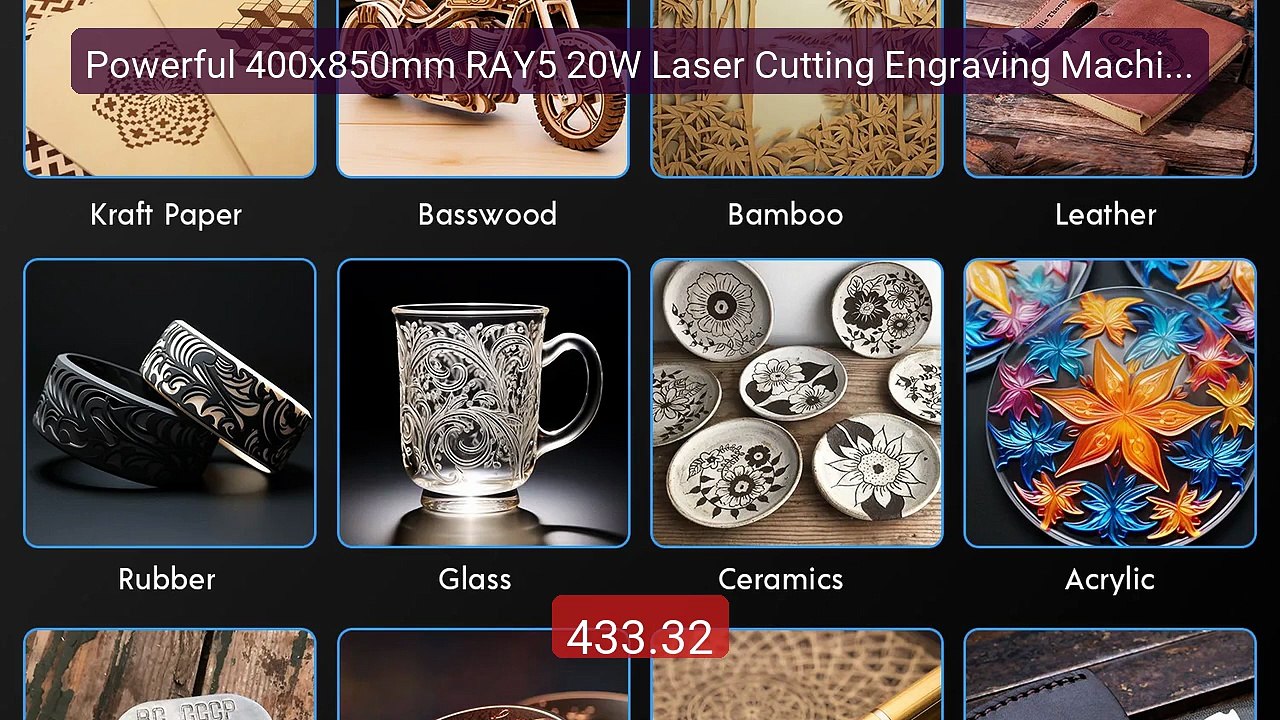 Powerful 400x850mm RAY5 20W Laser Cutting Engraving Machine Le... -- Hot Deal 2026 | Limited Offer!
