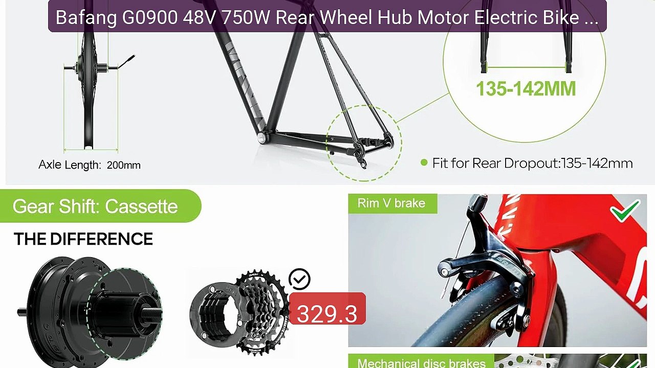 Bafang G0900 48V 750W Rear Wheel Hub Motor Electric Bike Brush... -- Best Buy 2026 | Great Quality!