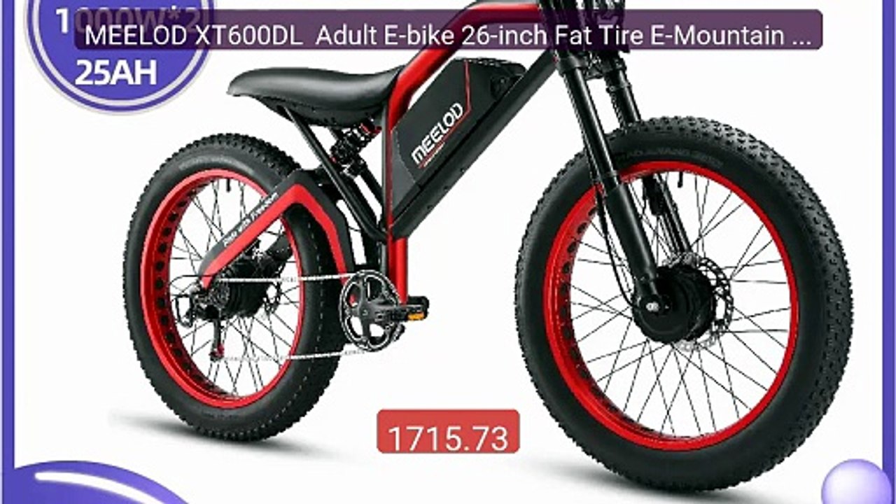 MEELOD XT600DL  Adult E-bike 26-inch Fat Tire E-Mountain bi... -- Top Pick 2026 | Unbeatable Price!