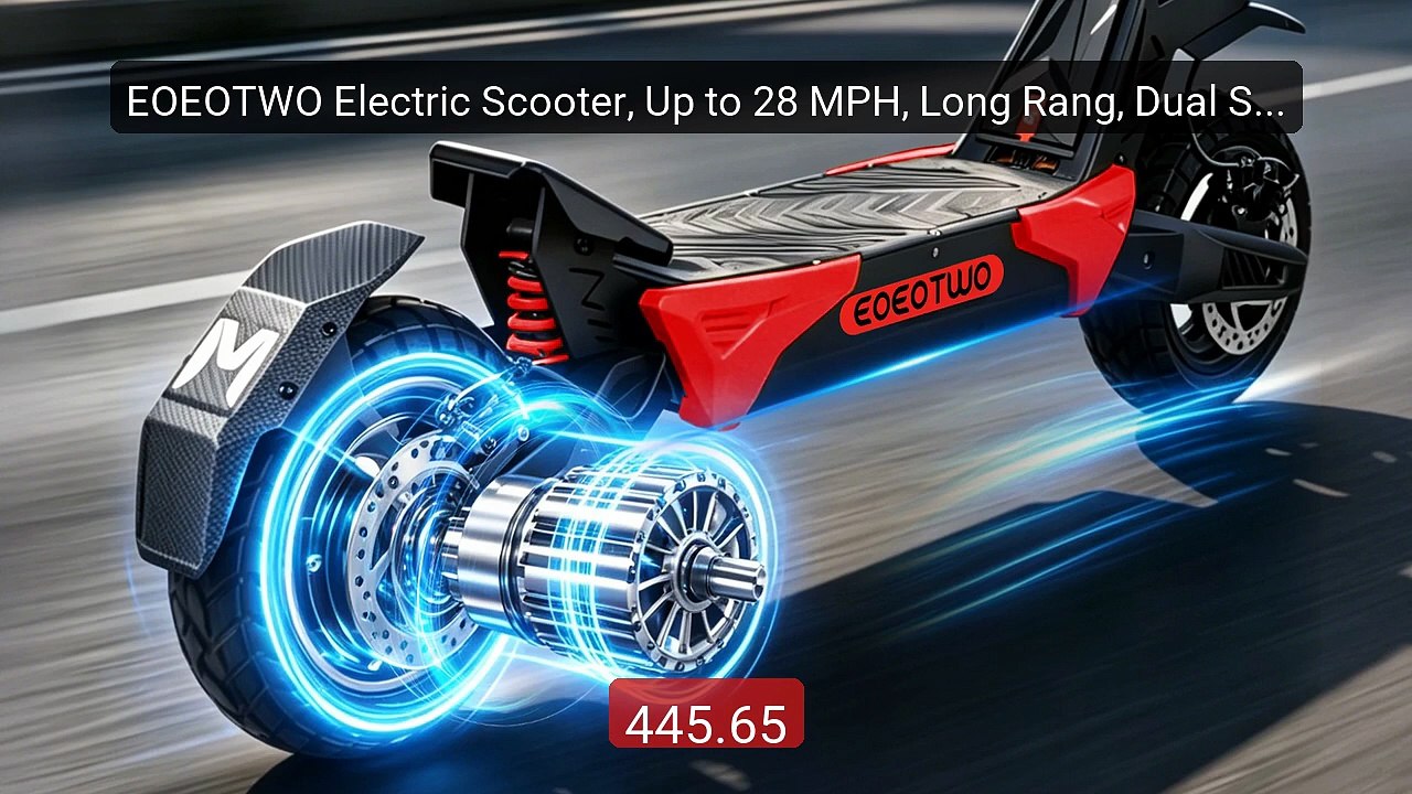 EOEOTWO Electric Scooter, Up to 28 MPH, Long Rang, Dual Suspen... -- Hot Deal 2026 | Limited Offer!