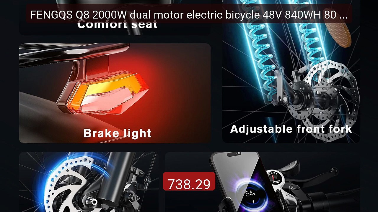 FENGQS Q8 2000W dual motor electric bicycle 48V 840WH 80 mile range... -- Top Rated 2026 | Buy Now!