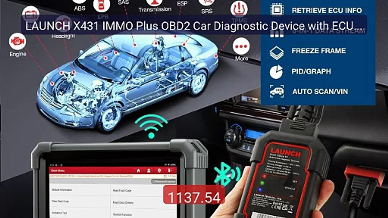 LAUNCH X431 IMMO Plus OBD2 Car Diagnostic Device with ECU Cod... -- Amazing Value 2026 | Must Have!