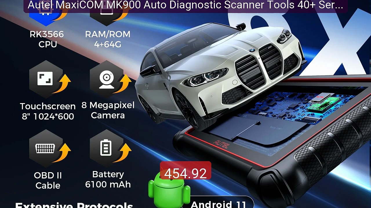 Autel MaxiCOM MK900 Auto Diagnostic Scanner Tools 40+ Service... -- Amazing Value 2026 | Must Have!