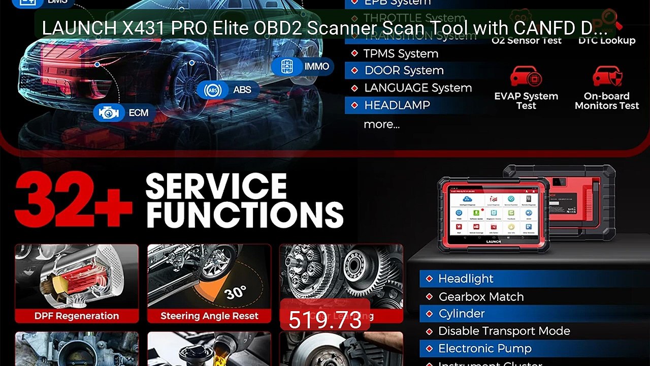 LAUNCH X431 PRO Elite OBD2 Scanner Scan Tool with CANFD DOIP ... -- Amazing Value 2026 | Must Have!