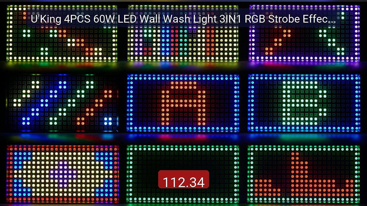 U'King 4PCS 60W LED Wall Wash Light 3IN1 RGB Strobe Effect Sta... -- Best Buy 2026 | Great Quality!