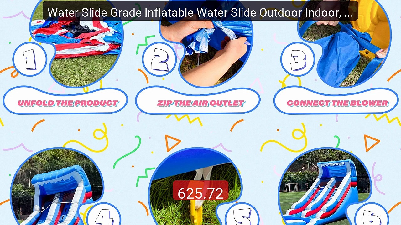 Water Slide Grade Inflatable Water Slide Outdoor Indoor, Birth... -- Hot Deal 2026 | Limited Offer!