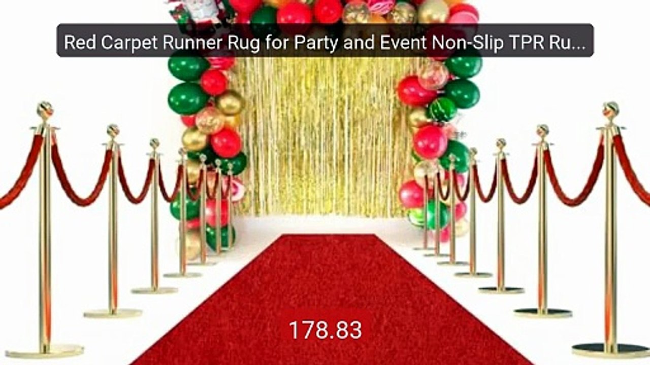 Red Carpet Runner Rug for Party and Event Non-Slip TPR Rubber ... -- Best Buy 2026 | Great Quality!