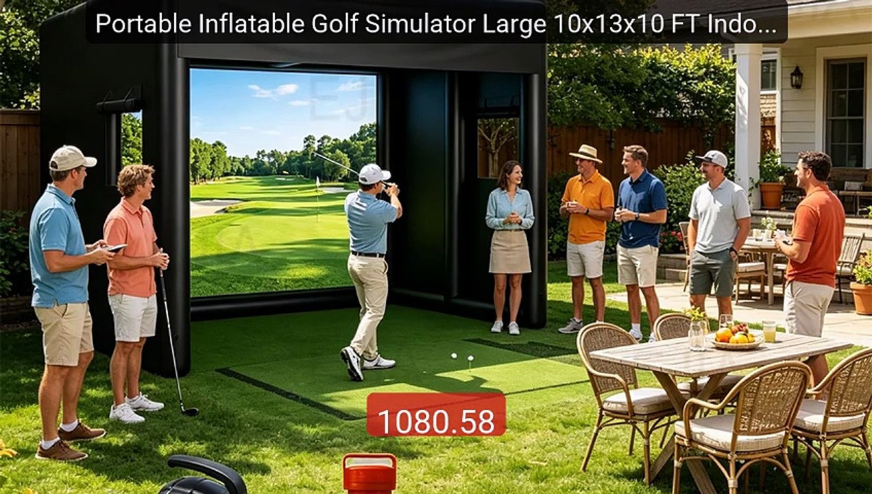 Portable Inflatable Golf Simulator Large 10x13x10 FT Indoor/Ou... -- Hot Deal 2026 | Limited Offer!