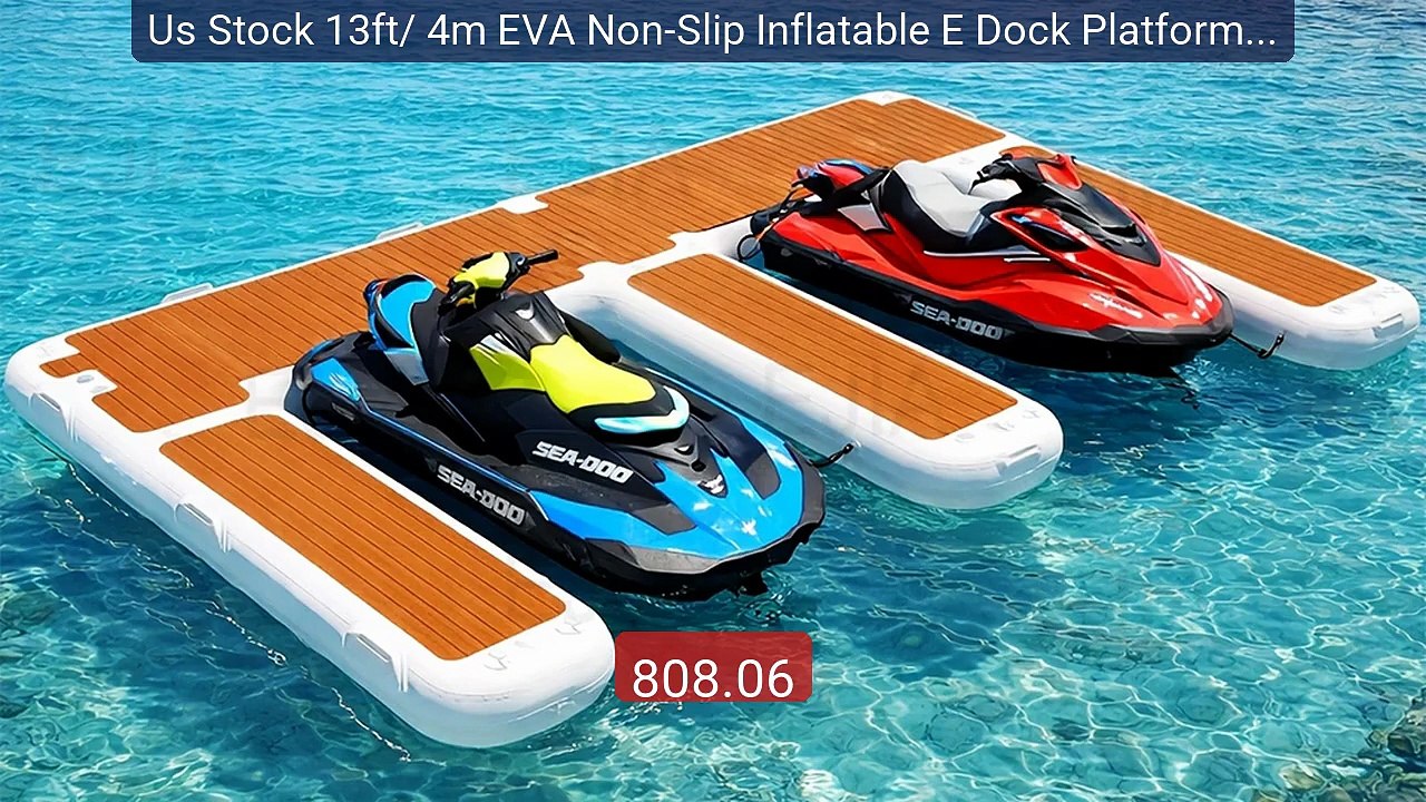 Us Stock 13ft/ 4m EVA Non-Slip Inflatable E Dock Platform Doub... -- Best Buy 2026 | Great Quality!