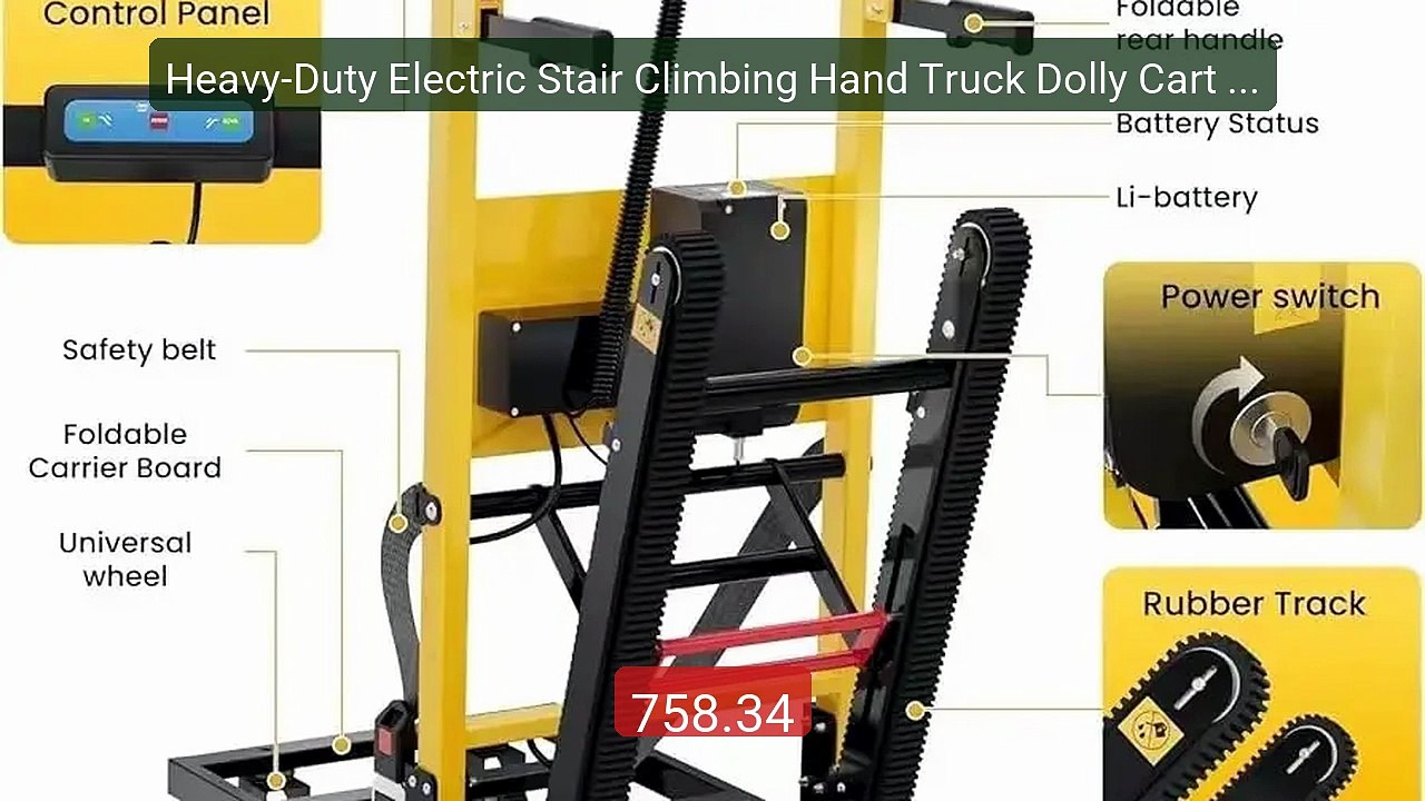 Heavy-Duty Electric Stair Climbing Hand Truck Dolly Cart 441L... -- Amazing Value 2026 | Must Have!