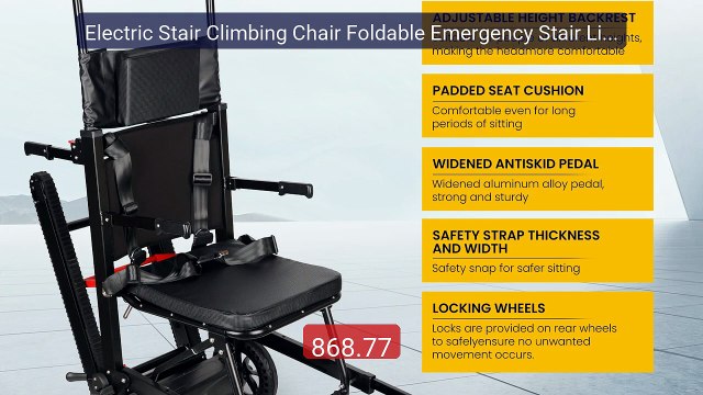 Electric Stair Climbing Chair Foldable Emergency Stair Lift... Top Pick 2026 | Unbeatable Price!
