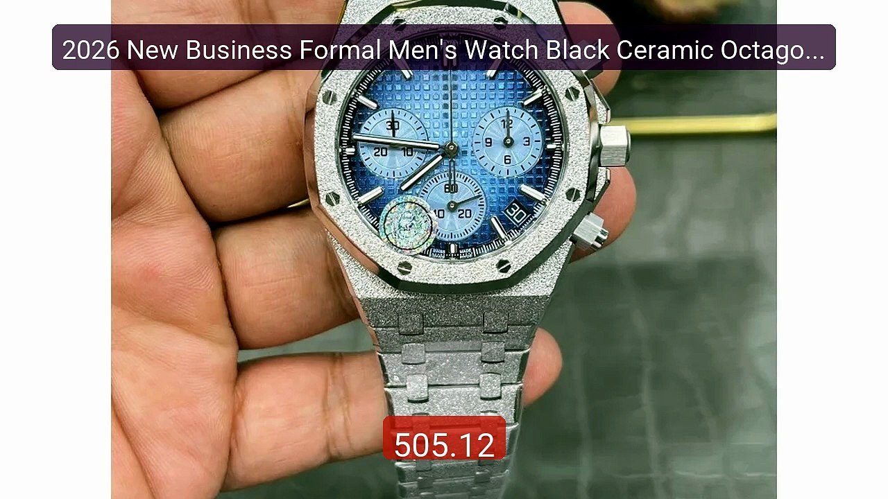 2026 New Business Formal Men's Watch Black Ceramic Octagonal Case S... -- Top Rated 2026 | Buy Now!