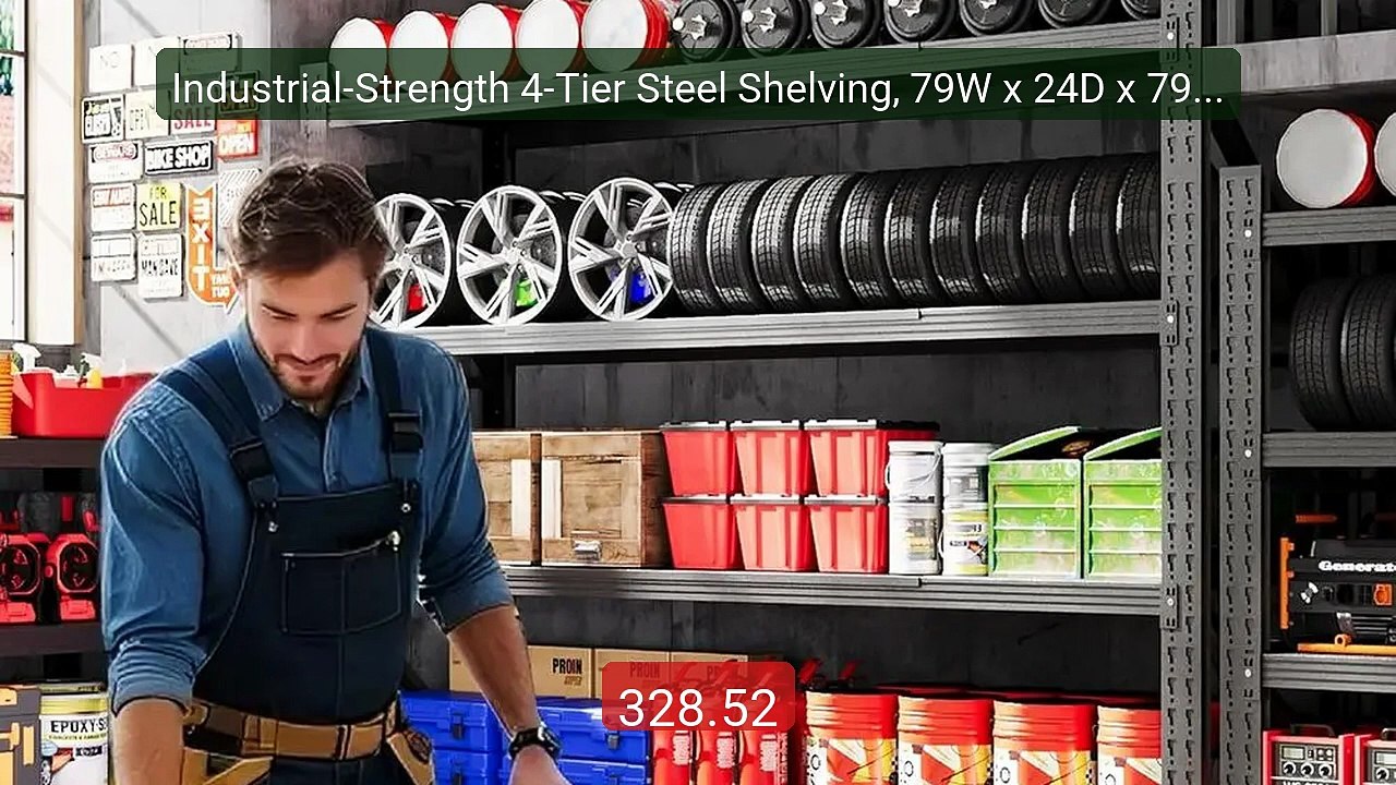 Industrial-Strength 4-Tier Steel Shelving, 79W x 24D x 79H, 70... -- Best Buy 2026 | Great Quality!