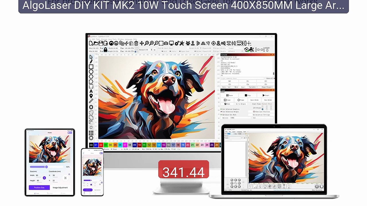 AlgoLaser DIY KIT MK2 10W Touch Screen 400X850MM Large Area Wo... -- Best Buy 2026 | Great Quality!