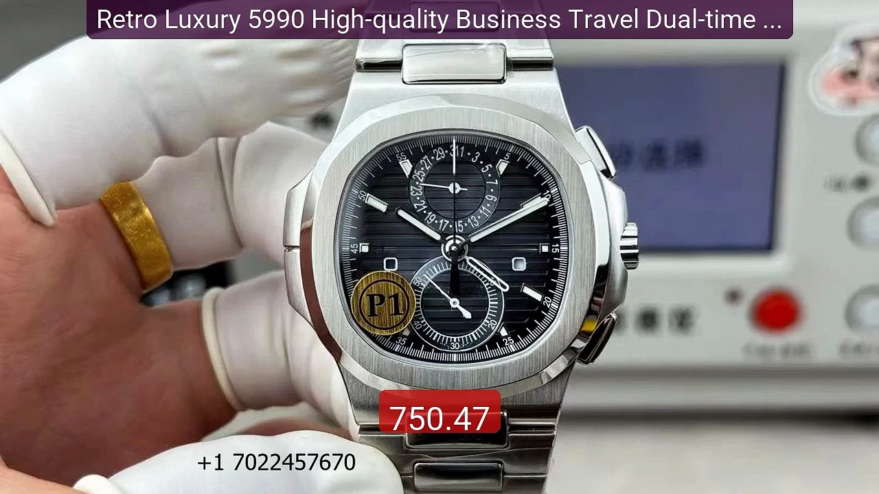 Retro Luxury 5990 High-quality Business Travel Dual-time Zone ... -- Best Buy 2026 | Great Quality!