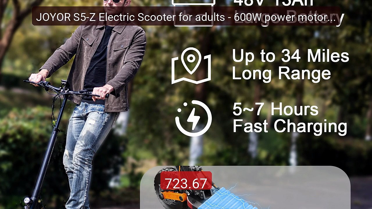 JOYOR S5-Z Electric Scooter for adults - 600W power motor spe... -- Amazing Value 2026 | Must Have!