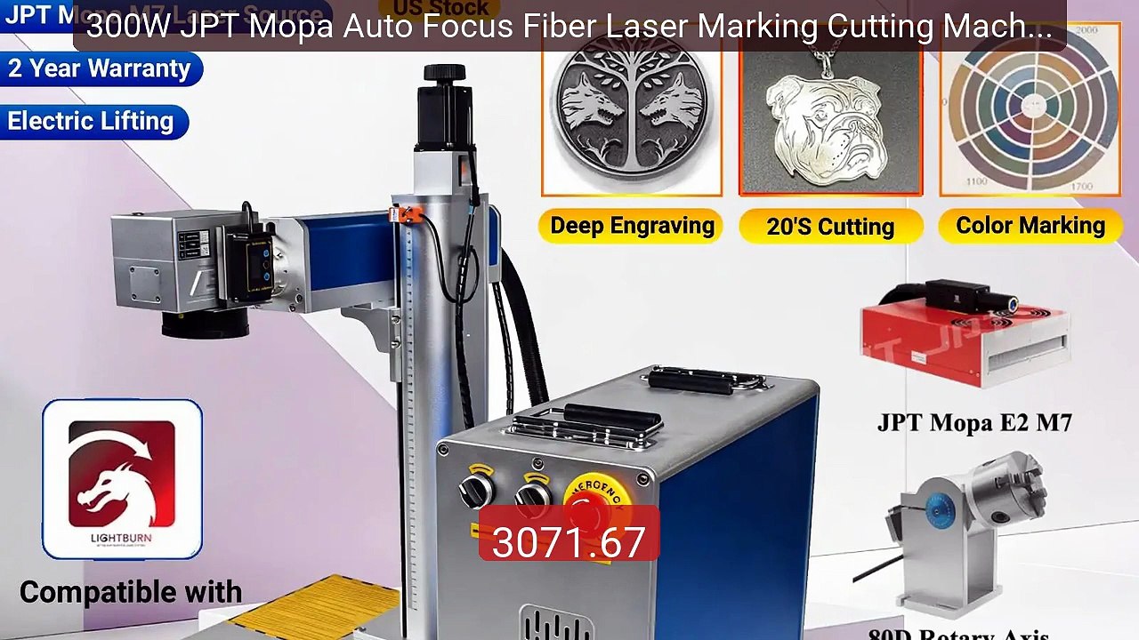 300W JPT Mopa Auto Focus Fiber Laser Marking Cutting Machine F... -- Hot Deal 2026 | Limited Offer!