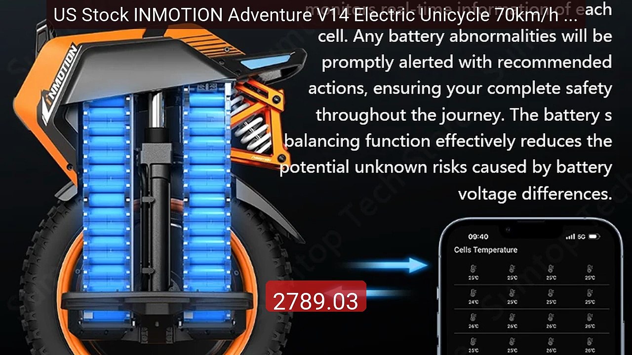 US Stock INMOTION Adventure V14 Electric Unicycle 70km/h Speed... -- Hot Deal 2026 | Limited Offer!