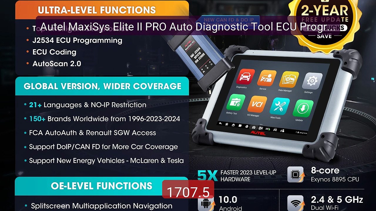 Autel MaxiSys Elite II PRO Auto Diagnostic Tool ECU Programmi... -- Amazing Value 2026 | Must Have!