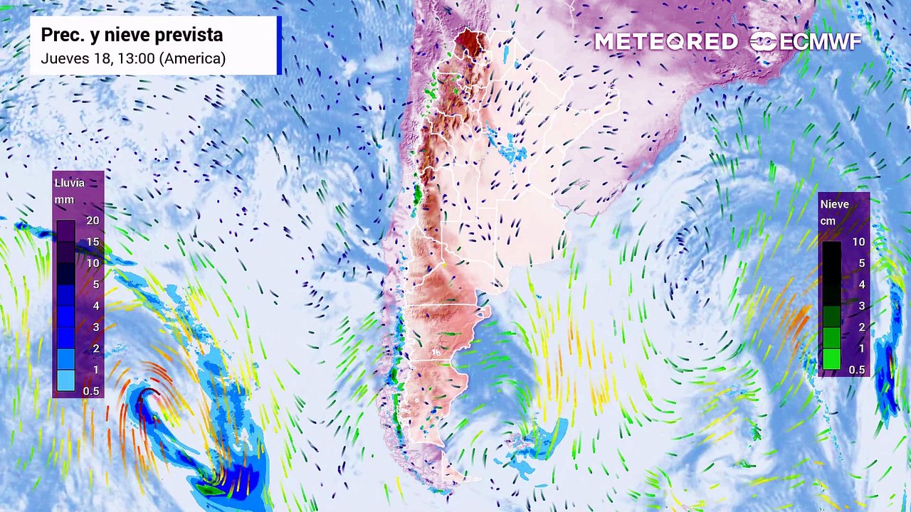 LLuvias, nieve y frío en Argentina