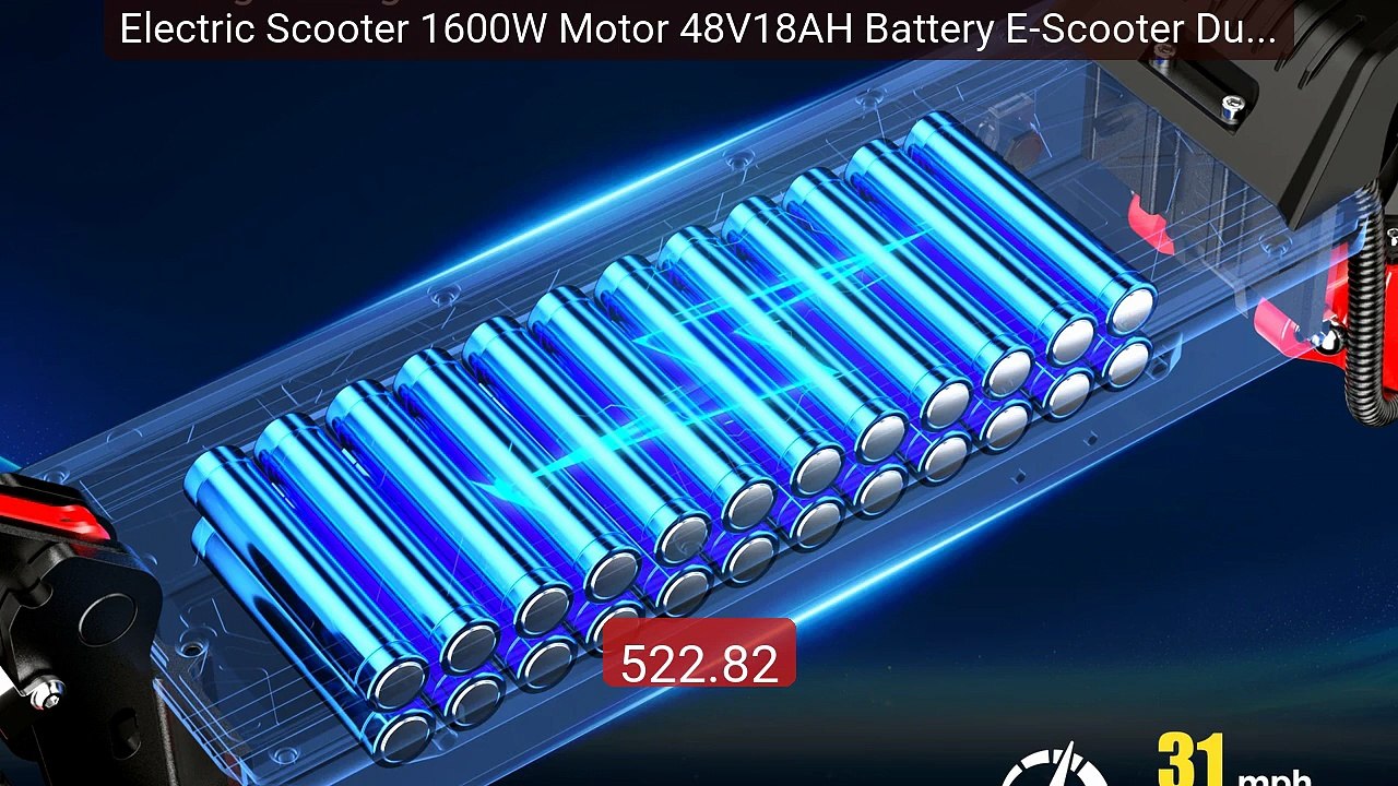 Electric Scooter 1600W Motor 48V18AH Battery E-Scooter Dual Di... -- Hot Deal 2026 | Limited Offer!
