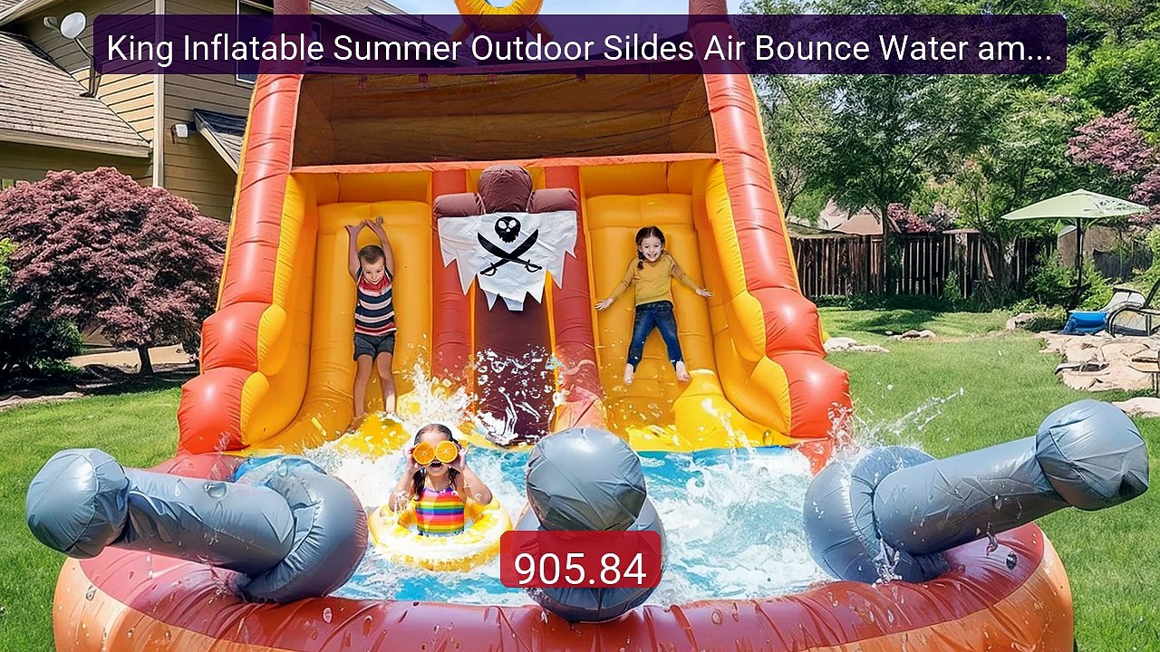 King Inflatable Summer Outdoor Sildes Air Bounce Water amusement Pl... -- Top Rated 2026 | Buy Now!