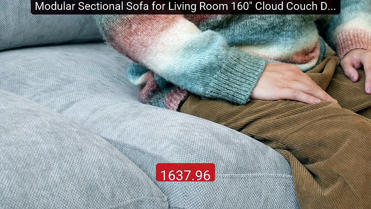 Modular Sectional Sofa for Living Room 160" Cloud Couch Down Fille... -- Best Deal 2026 | Shop Now!