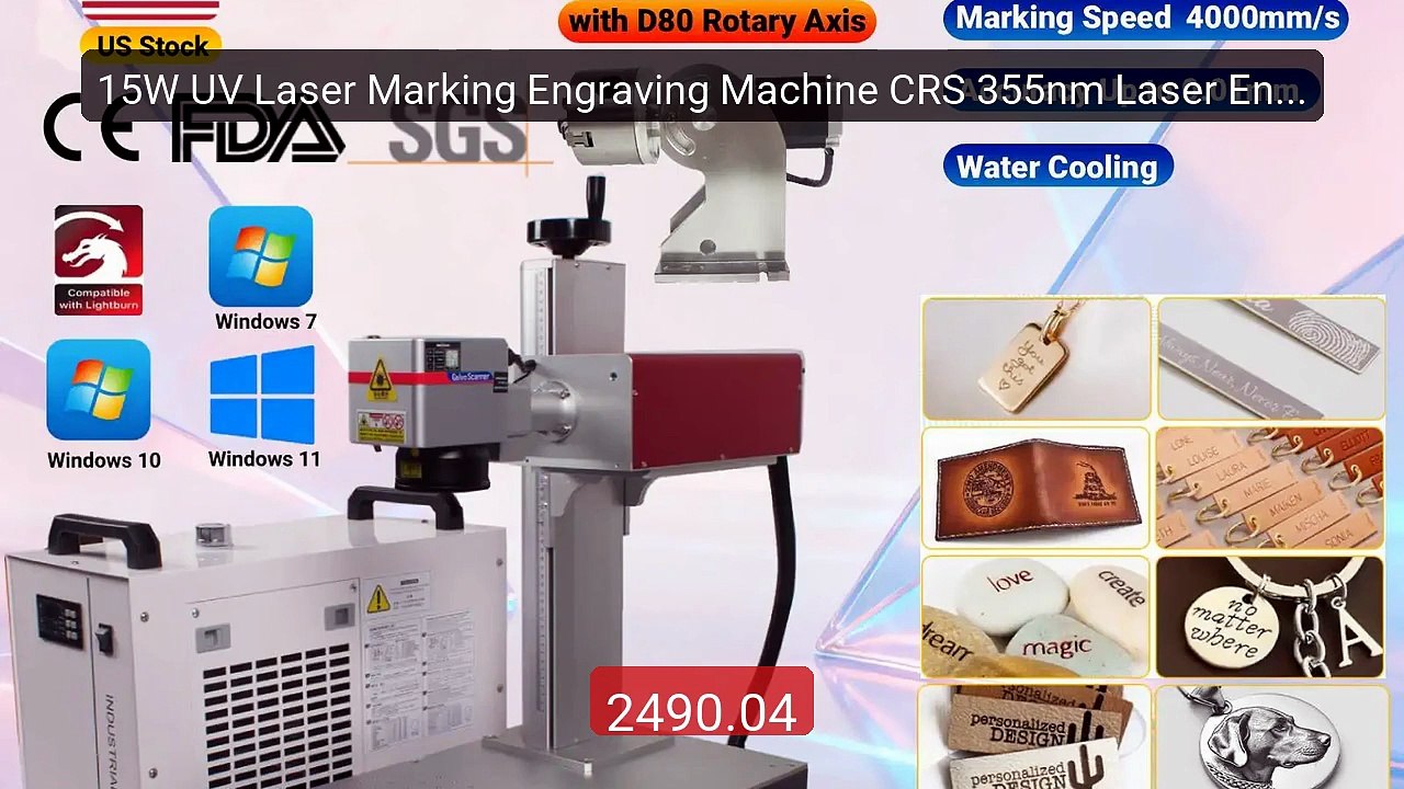 15W UV Laser Marking Engraving Machine CRS 355nm Laser Engr... -- Top Pick 2026 | Unbeatable Price!