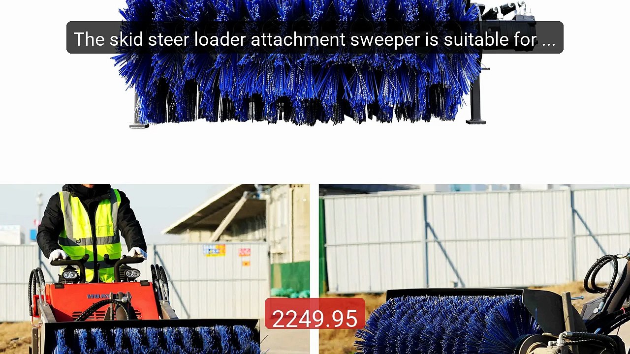 The skid steer loader attachment sweeper is suitable for clean... -- Best Buy 2026 | Great Quality!