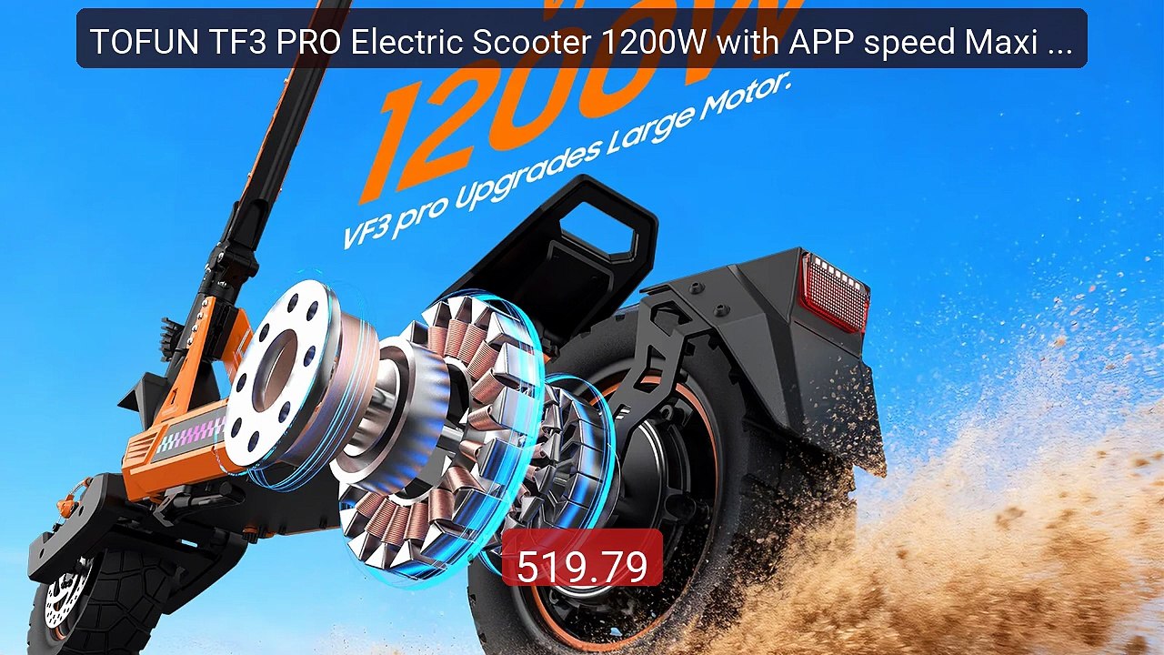 TOFUN TF3 PRO Electric Scooter 1200W with APP speed Maxi 31MPH... -- Best Buy 2026 | Great Quality!