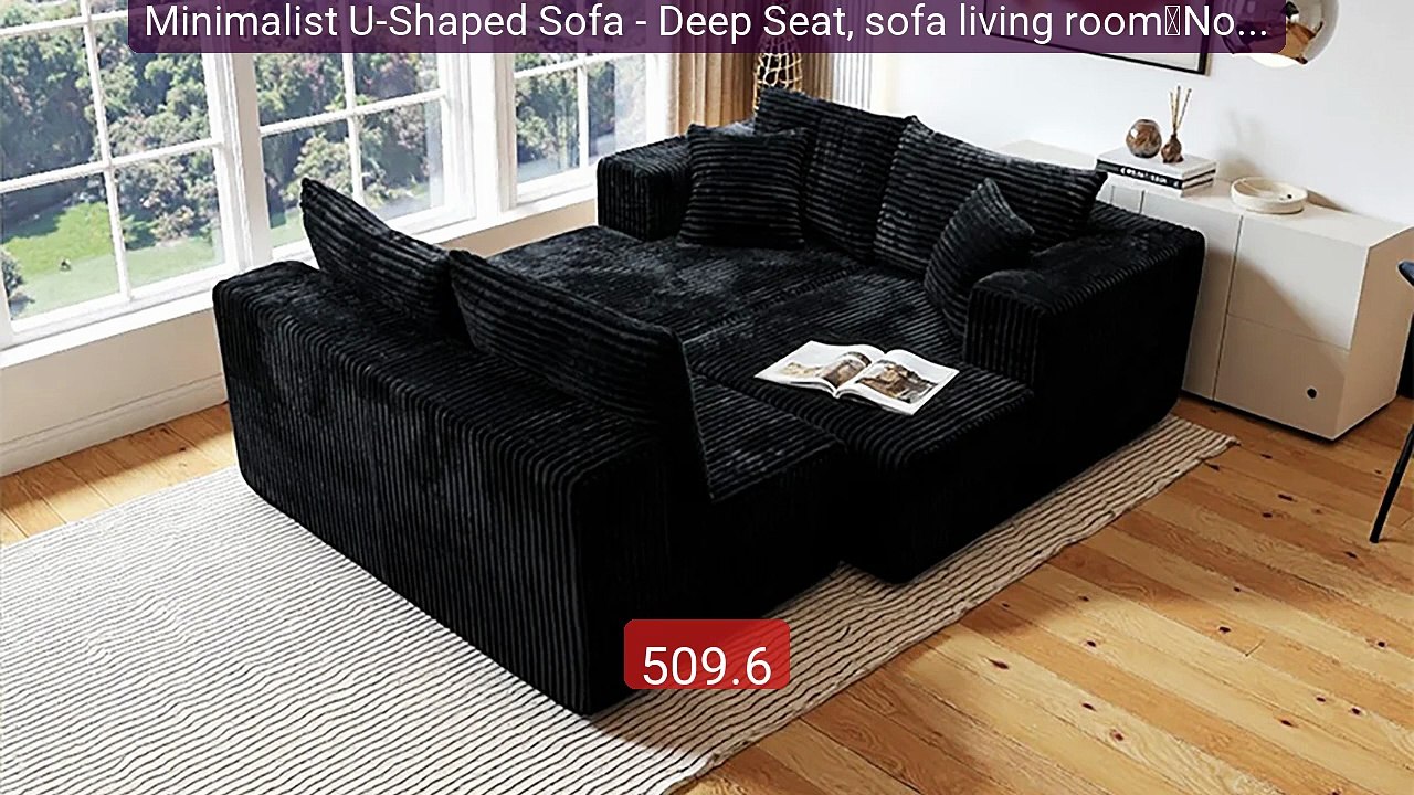 Minimalist U-Shaped Sofa - Deep Seat, sofa living room，No Ass... -- Amazing Value 2026 | Must Have!
