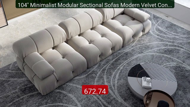 104 Minimalist Modular Sectional Sofas Modern Velvet Converti... Best Buy 2026 | Great Quality!