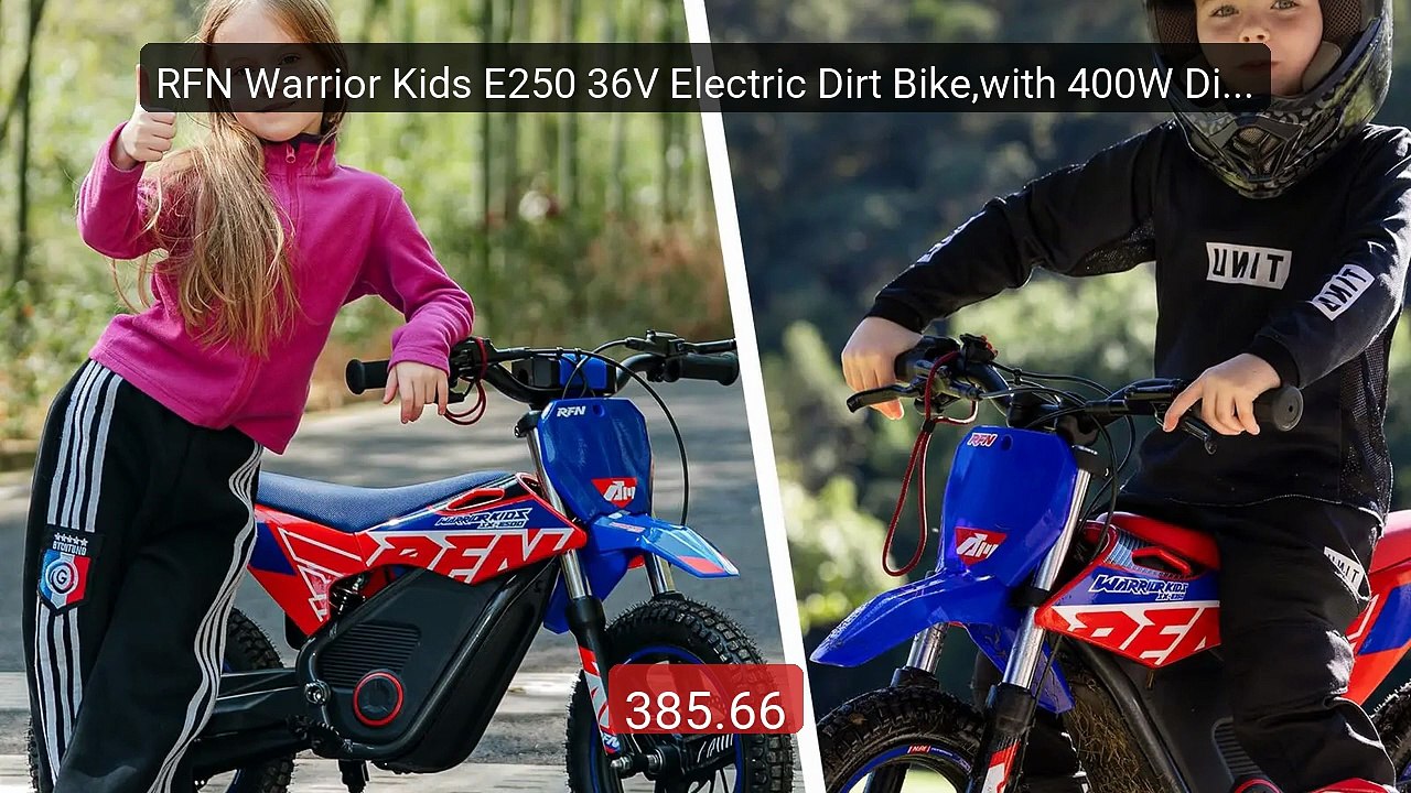 RFN Warrior Kids E250 36V Electric Dirt Bike,with 400W Dirt Bike, 1... -- Top Rated 2026 | Buy Now!