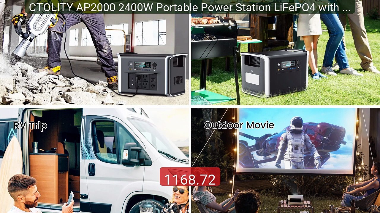 CTOLITY AP2000 2400W Portable Power Station LiFePO4 with 40... -- Top Pick 2026 | Unbeatable Price!