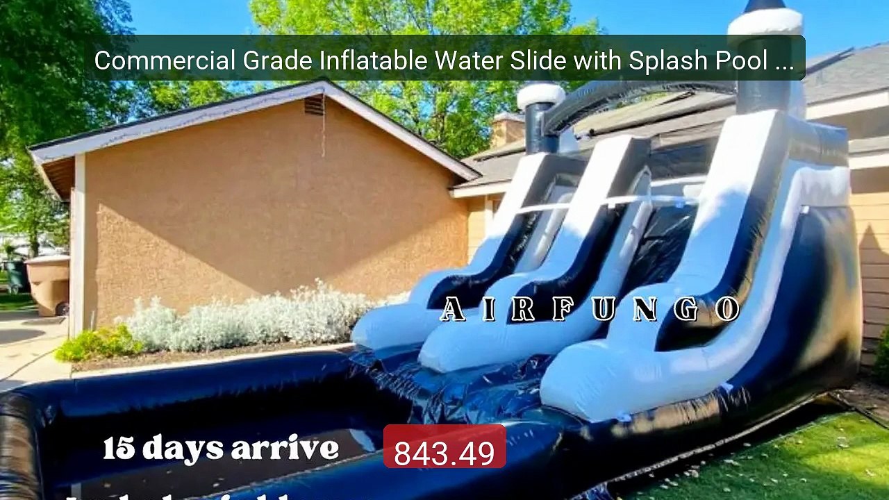 Commercial Grade Inflatable Water Slide with Splash Pool Bouncy Cas... -- Top Rated 2026 | Buy Now!