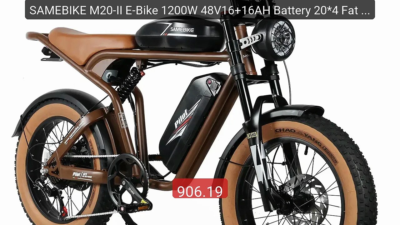 SAMEBIKE M20-II E-Bike 1200W 48V16+16AH Battery 20*4 Fat Inch... -- Amazing Value 2026 | Must Have!