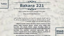 Esad Mansur - Bakara Suresi Tefsiri 221