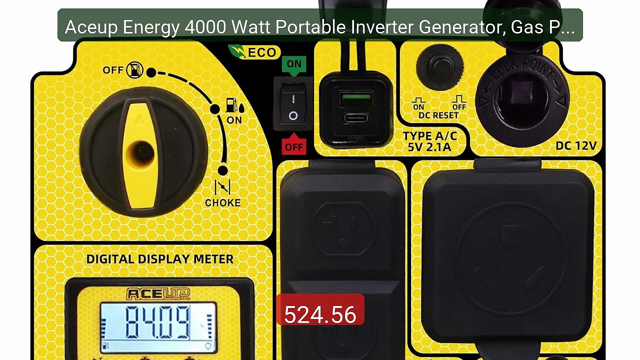 Aceup Energy 4000 Watt Portable Inverter Generator, Gas Power... -- Amazing Value 2026 | Must Have!