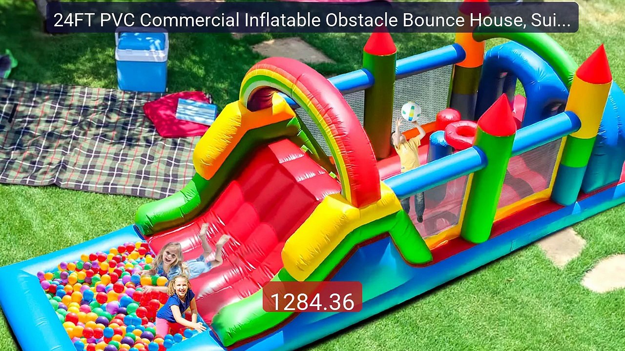 24FT PVC Commercial Inflatable Obstacle Bounce House, Suitable... -- Best Buy 2026 | Great Quality!