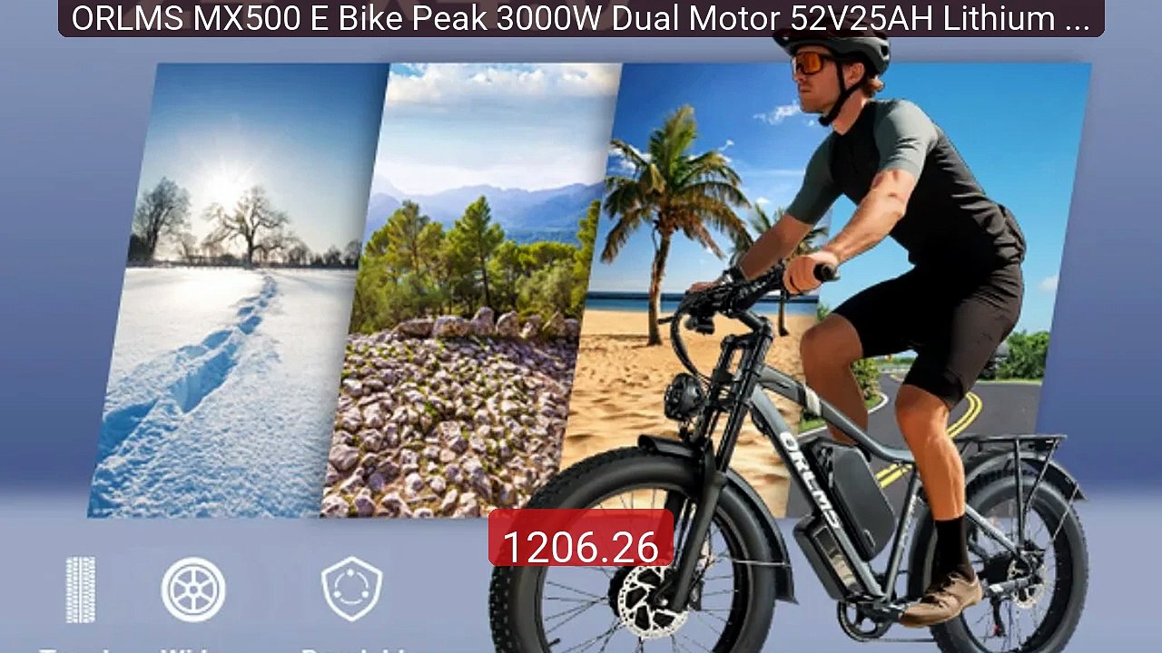 ORLMS MX500 E Bike Peak 3000W Dual Motor 52V25AH Lithium Battery E... -- Best Deal 2026 | Shop Now!