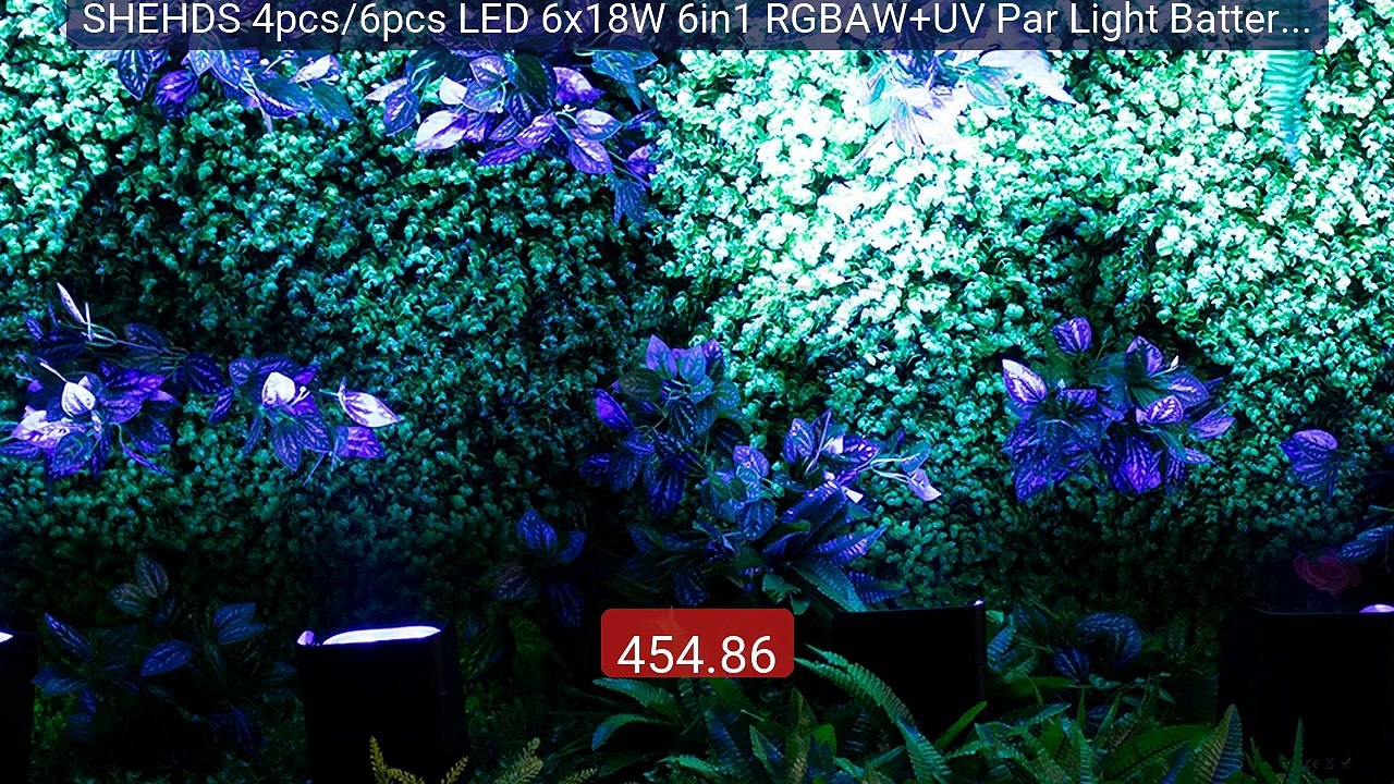 SHEHDS 4pcs/6pcs LED 6x18W 6in1 RGBAW+UV Par Light Battery Mo... -- Amazing Value 2026 | Must Have!