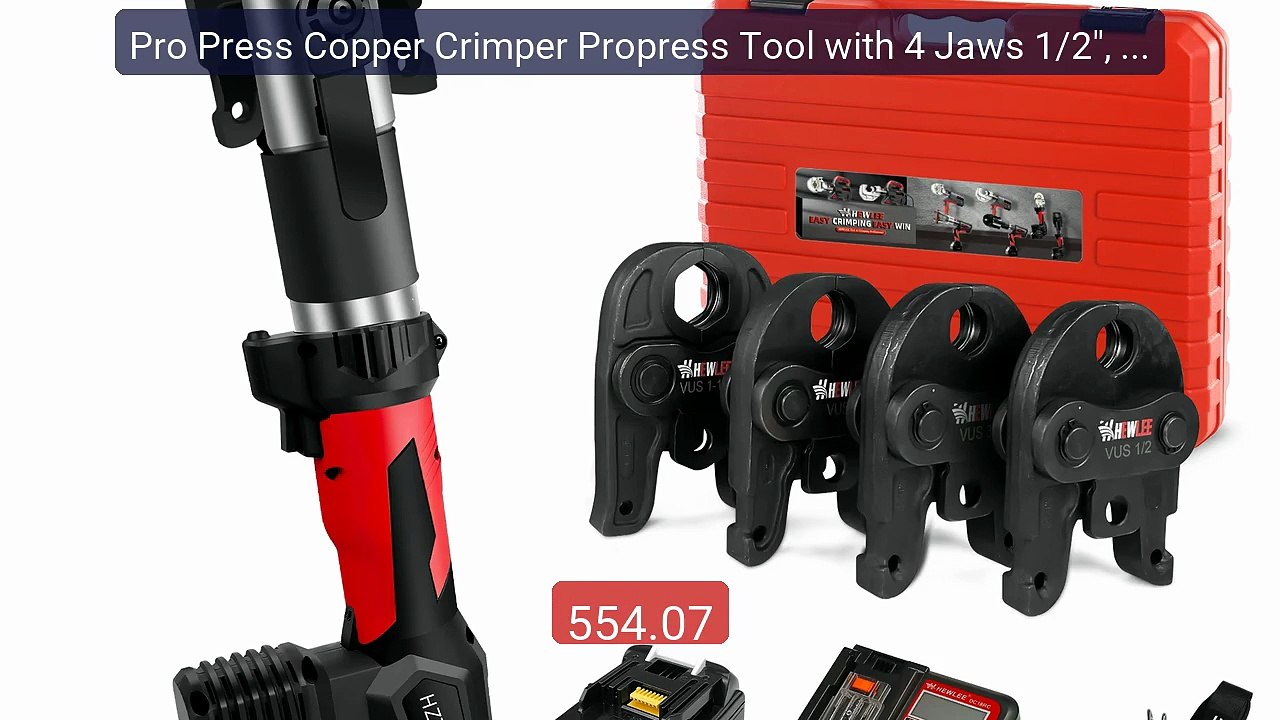 Pro Press Copper Crimper Propress Tool with 4 Jaws 1/2", 3/4"... -- Amazing Value 2026 | Must Have!