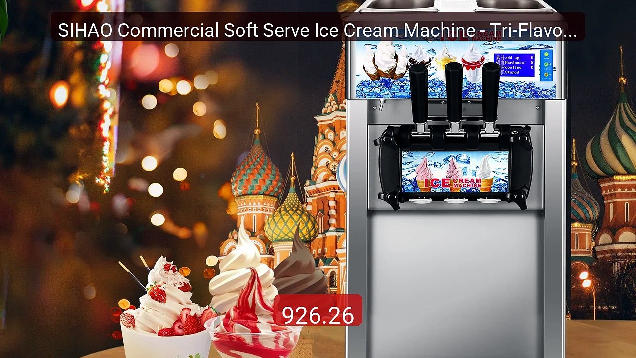 SIHAO Commercial Soft Serve Ice Cream Machine - Tri-Flavor 18L/H w... -- Best Deal 2026 | Shop Now!