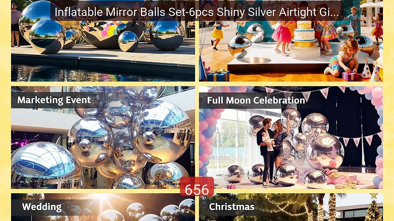 Inflatable Mirror Balls Set-6pcs Shiny Silver Airtight Gian... -- Top Pick 2026 | Unbeatable Price!
