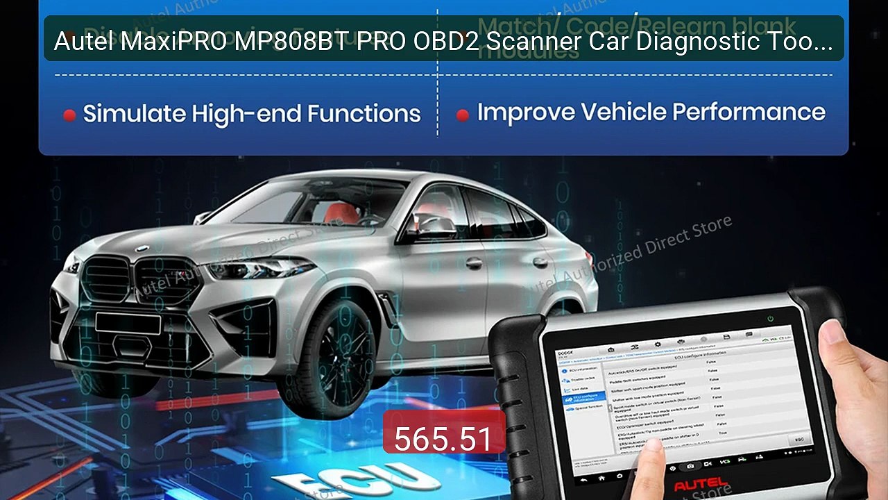Autel MaxiPRO MP808BT PRO OBD2 Scanner Car Diagnostic Tools O... -- Amazing Value 2026 | Must Have!