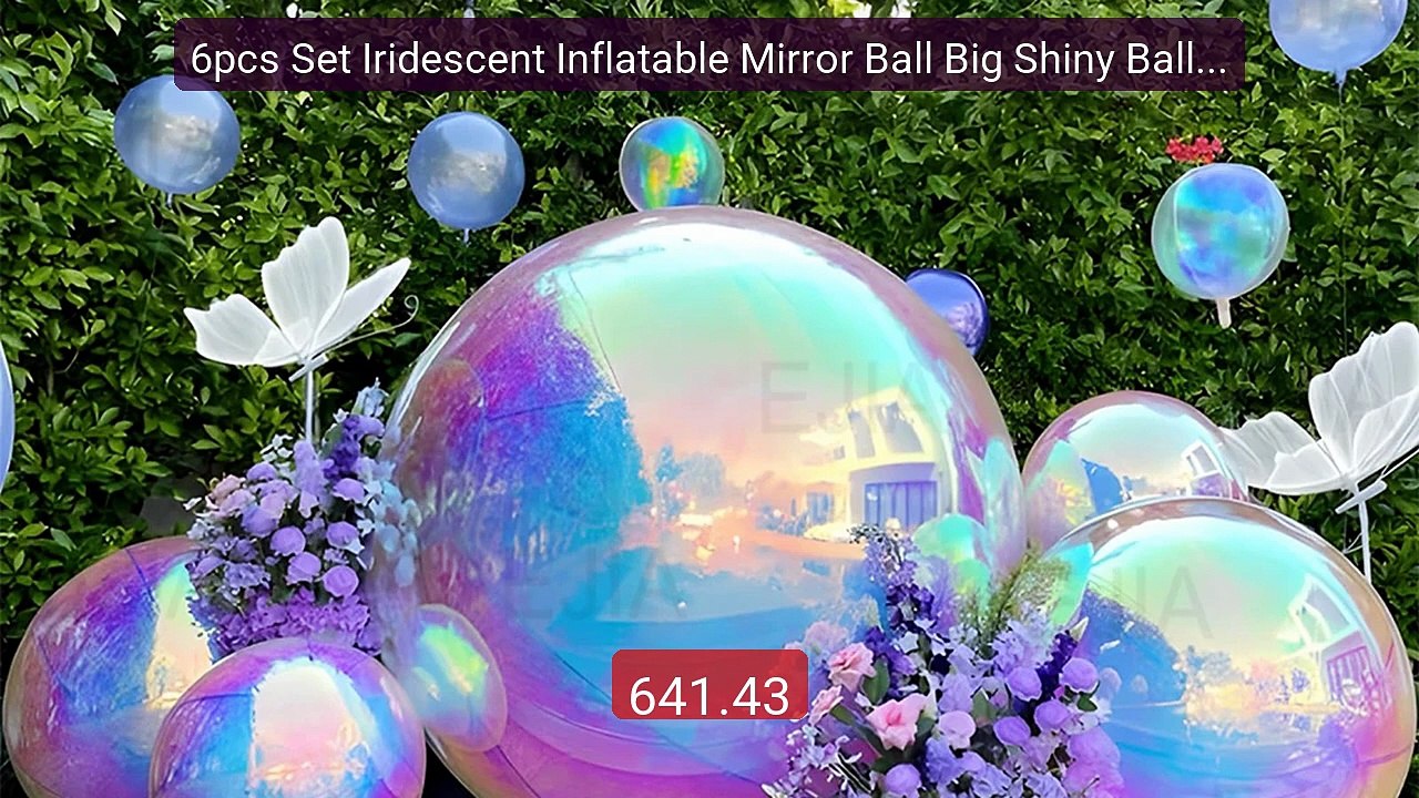 6pcs Set Iridescent Inflatable Mirror Ball Big Shiny Balls Airtight... -- Top Rated 2026 | Buy Now!