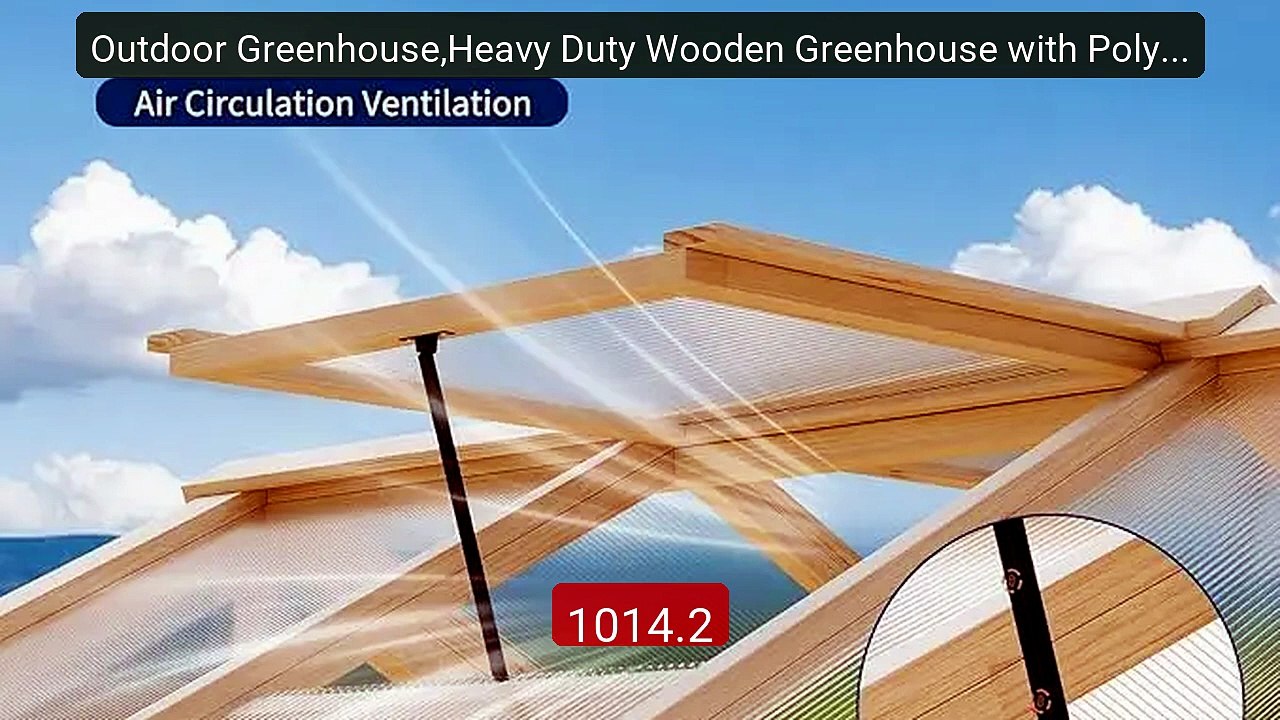 Outdoor Greenhouse,Heavy Duty Wooden Greenhouse with Polycarbo... -- Best Buy 2026 | Great Quality!
