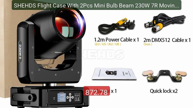 SHEHDS Flight Case With 2Pcs Mini Bulb Beam 230W 7R Moving He... Amazing Value 2026 | Must Have!