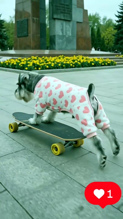 Dog riding skateboard #dog #kingdomofawais